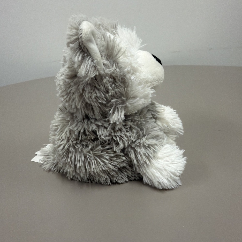 Warmies Microwavable Plush Husky Dog 10" Gray Cream Stuffed Animal Heat Therapy - Picture 4 of 11
